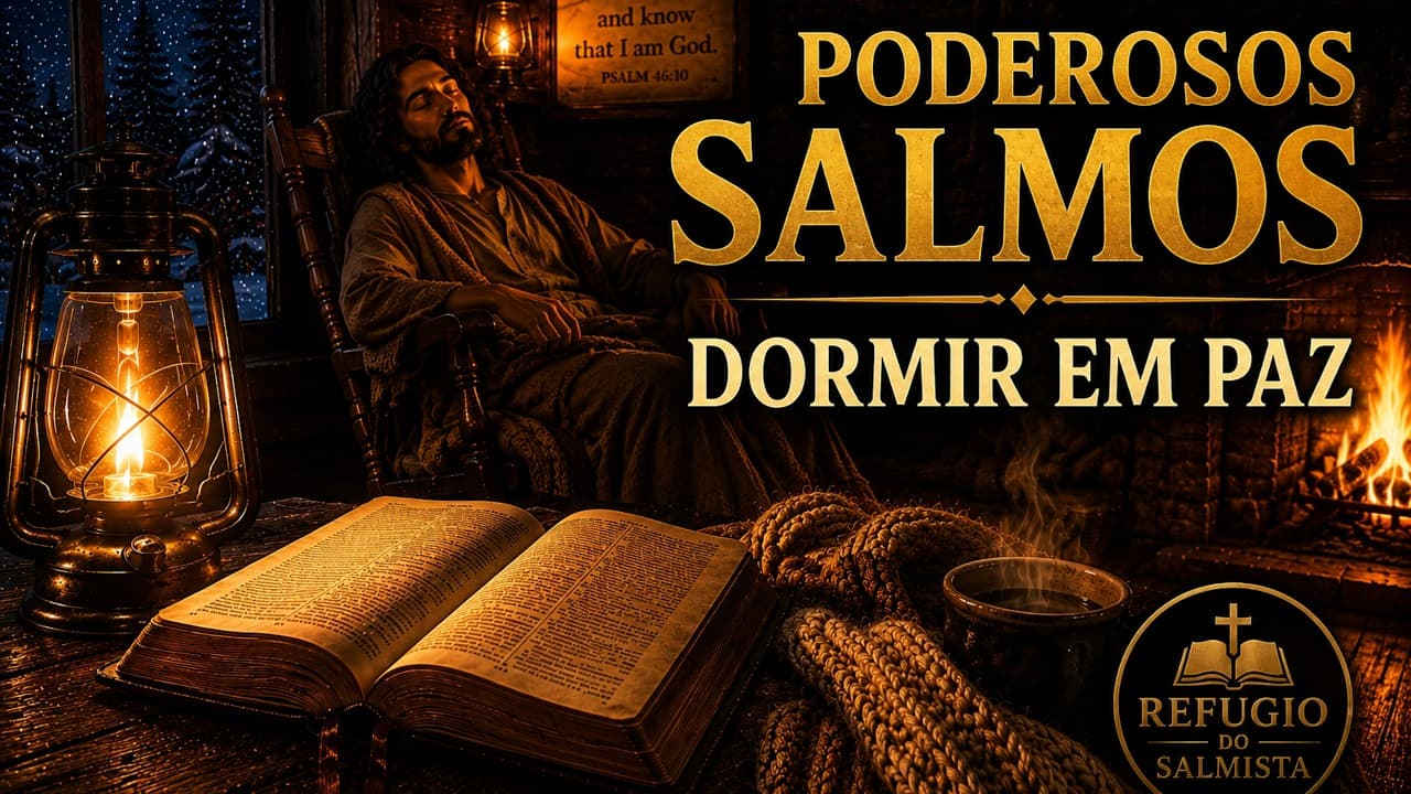 Os Salmos Mais Poderosos para Dormir em Paz | Salmo 91, 23, 121, 27 e 4 + Oração da Noite
