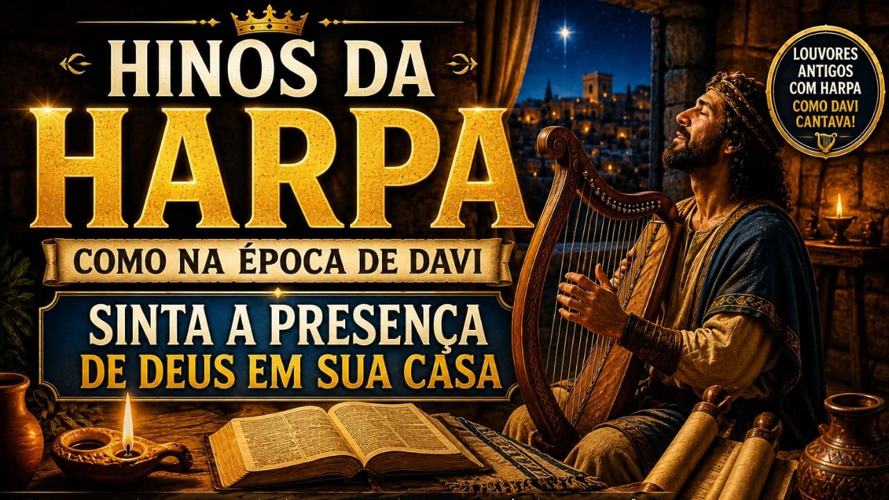 Hinos da Harpa Como na Época de Davi | Sinta a Presença de Deus em Sua Casa #dormircomdeus