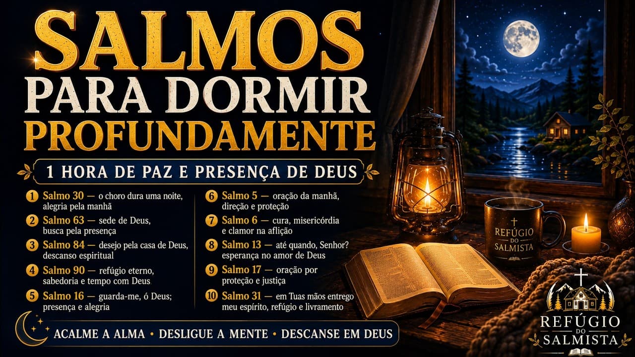 Salmos Para Dormir Profundamente | Deus Acalma a Alma e Restaura o Coração
